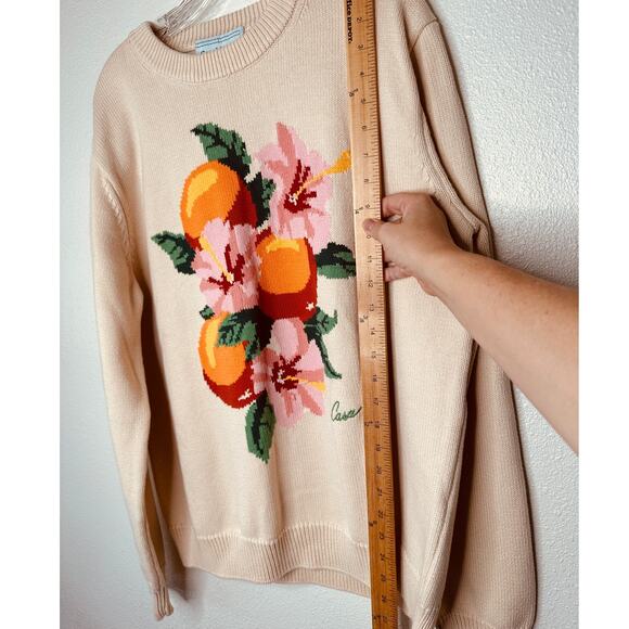 NWT Casablanca Cream Kapalia Oranges Graphic Intarsia Knit Sweater XXL - Picture 13 of 14